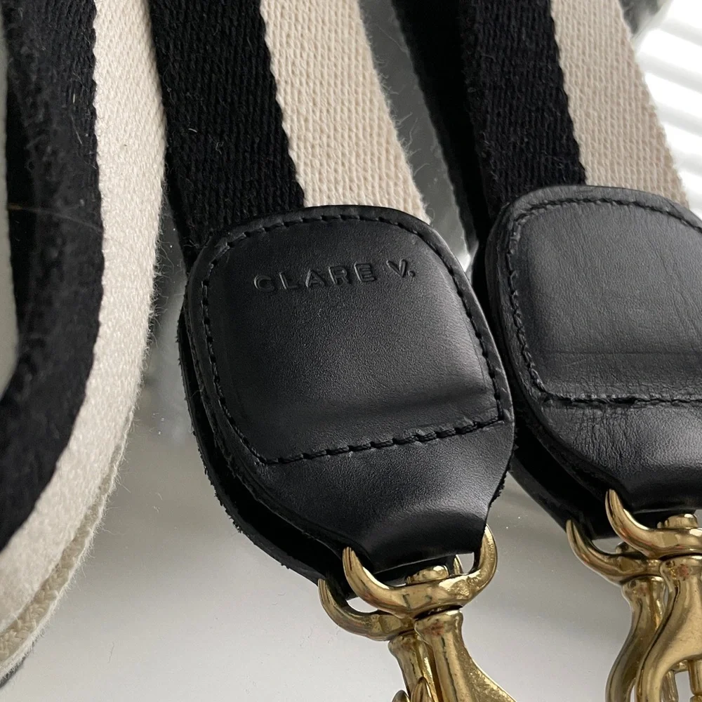 Clare V. Black and Cream Bag Strap - Picture 2 of 2